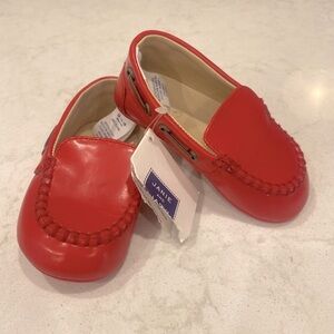 Janie and Jack Red Baby Loafers, size 12-18 months
